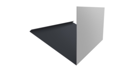 Планка примыкание верхнее к трубе фальц 0,45 Drap RAL 7024 мокрый асфальт (2м)