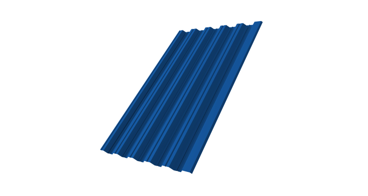 Профнастил НС35R 0,5 Satin RAL 5005 сигнальный синий