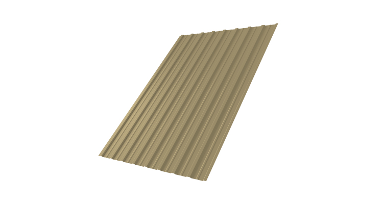 Профнастил С10A 0,45 PE RAL 1014 слоновая кость