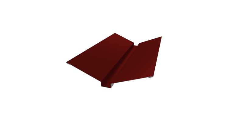 Планка ендовы верхней 115х30х115 0,5 Satin с пленкой RAL 3011 коричнево-красный (2м)