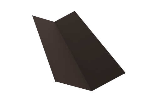 Планка ендовы верхней 145х145 0,4 PE с пленкой RR 32 темно-коричневый (2м)