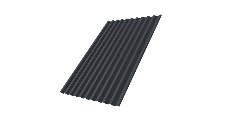 Профнастил С21R 0,4 PE-Double RAL 7024 мокрый асфальт