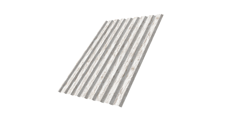 Профнастил С20A 0.45 Print Elite Snow Wood TwinColor