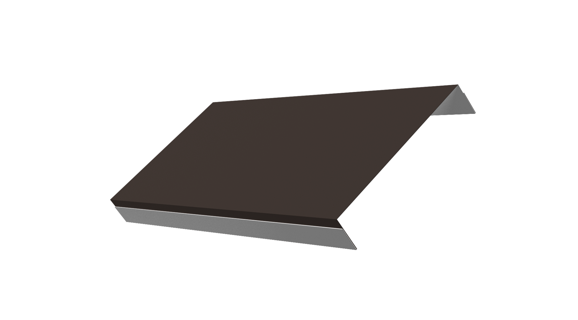 Ламель обратная 150 забора жалюзи Texas 0.5 Satin с пленкой RR 32 темно-коричневый