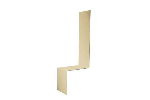 Планка примыкание боковое фальц 0,45 Drap TX RAL 1015 светлая слоновая кость (3м)