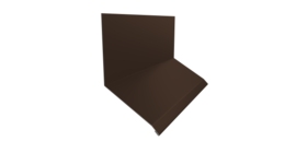 Планка примыкание верхнее к стене фальц Grand Line 150х130х20 0,5 Drap RAL 8017 шоколад (3м)