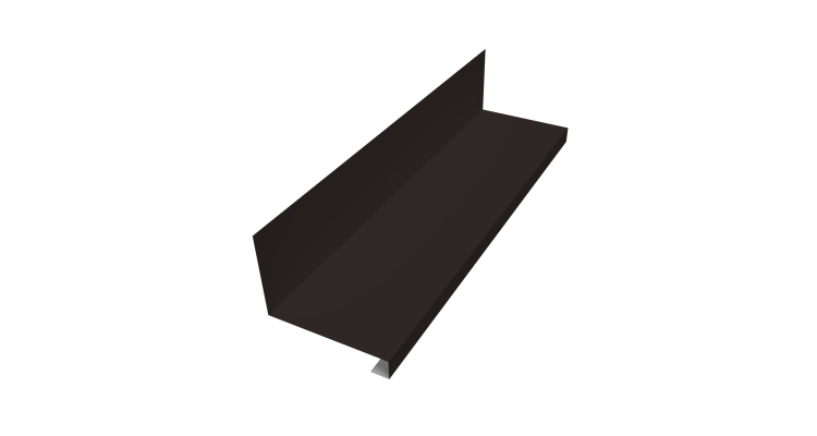 Планка примыкание нижнее к трубе для Кликфальц Pro Grand Line 0,5 Drap TX RAL 9005 черный (3м)