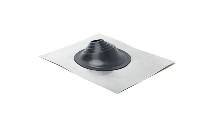 Проходной элемент MF угловой №1 (75-200мм) +185 EPDM (металлический неокрашенный фланец) темно-серый