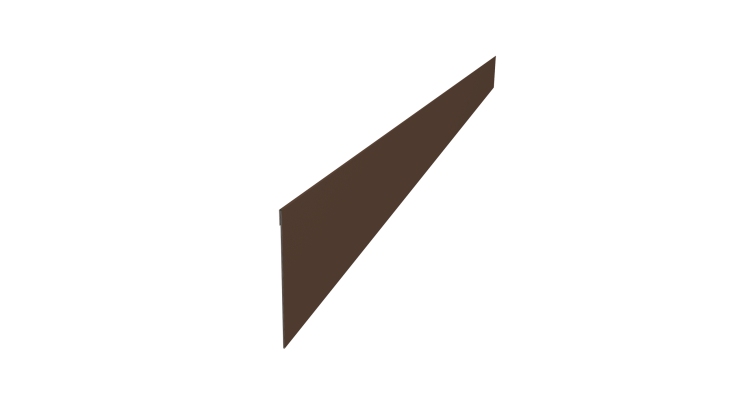 Ламель забора жалюзи Palermo стартовая/финишная для калиток и ворот 0,5 Drap TX RAL 8017 шоколад