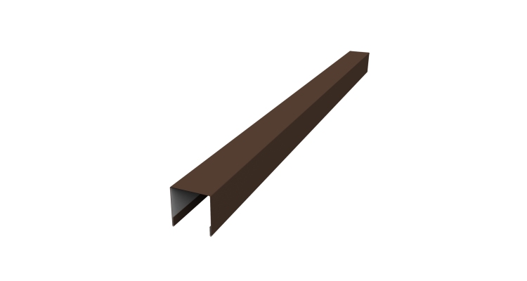 Планка вертикальная лицевая для забора жалюзи Palermo 0,45 Drap ST RAL 8017 шоколад (1,8м)