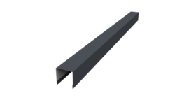 Планка вертикальная лицевая для забора жалюзи Palermo 0,5 PurPro RAL 7024 мокрый асфальт (2м)