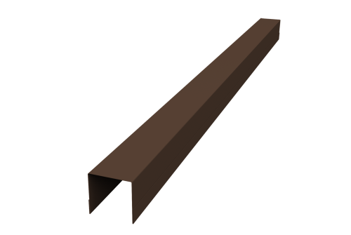 Планка вертикальная обратная для забора жалюзи Palermo 0,45 PE-Double RAL 8017 шоколад (1,8м)