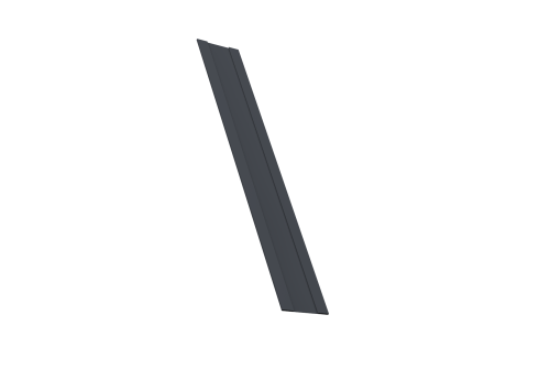 Крепежная планка жалюзи Milan, Milan Slim, Tokyo 0,45 Drap-double TX RAL 7024 мокрый асфальт (2,5м)