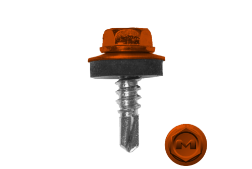 Саморез по металлу Daxmer 5,5х19 RAL 2004 (250) сверло №3