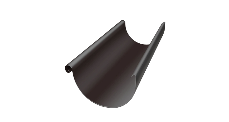 Желоб полукруглый GL PE Matt 125 мм 3 м RR 32 темно-коричневый