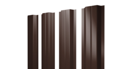 Штакетник П-образный А с прямым резом 0,45 Drap RAL 8017 шоколад